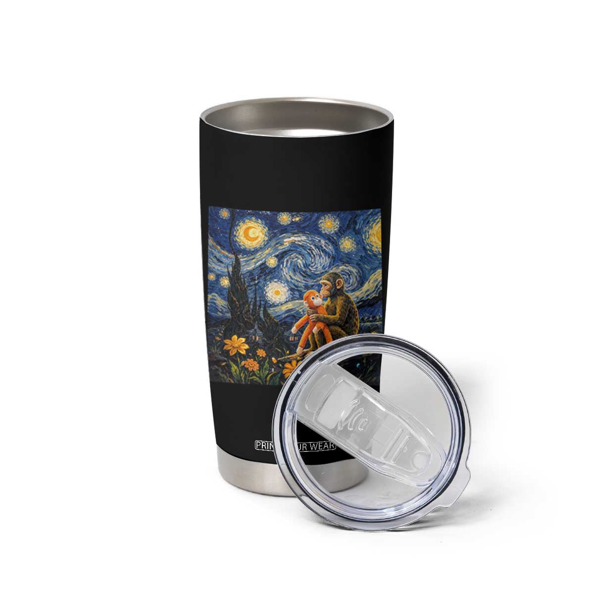 Baby Monkey Punch Starry Night Viral Trend Tumbler Cup TS14 Print Your Wear