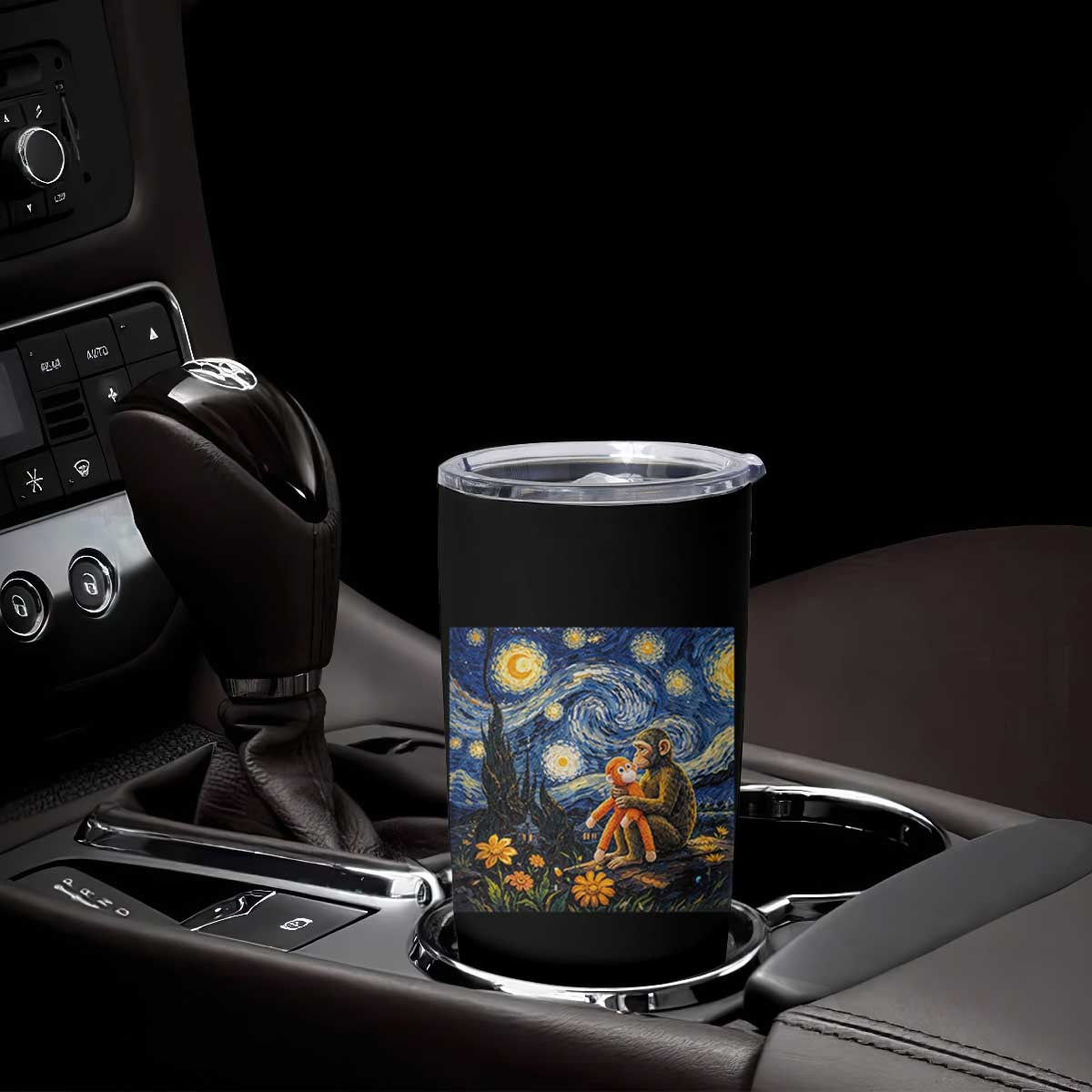 Baby Monkey Punch Starry Night Viral Trend Tumbler Cup TS14 Print Your Wear
