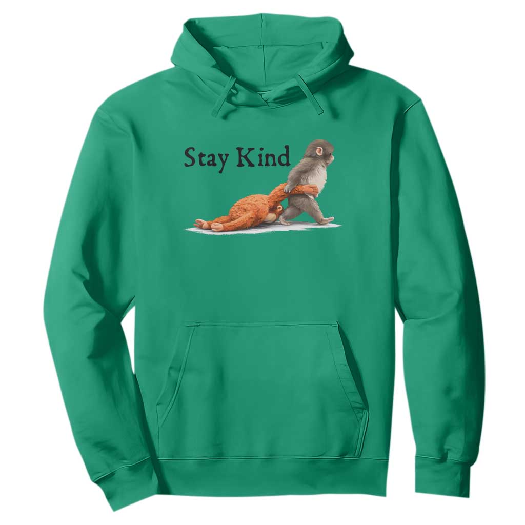 Punch The Monkey Meme Hoodie Stay Kind TS14 Irish Green Print Your Wear