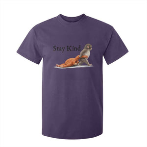 Punch The Monkey Meme T Shirt For Kid Stay Kind TS14 Purple Print Your Wear
