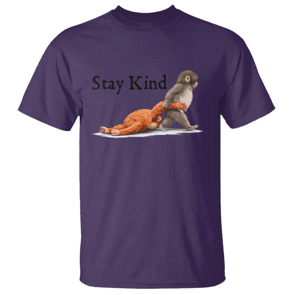 Punch The Monkey Meme T Shirt Stay Kind TS14 Purple Print Your Wear