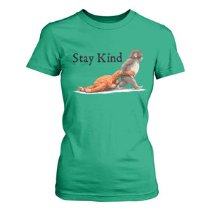 Punch The Monkey Meme T Shirt For Women Stay Kind TS14 Irish Green Print Your Wear