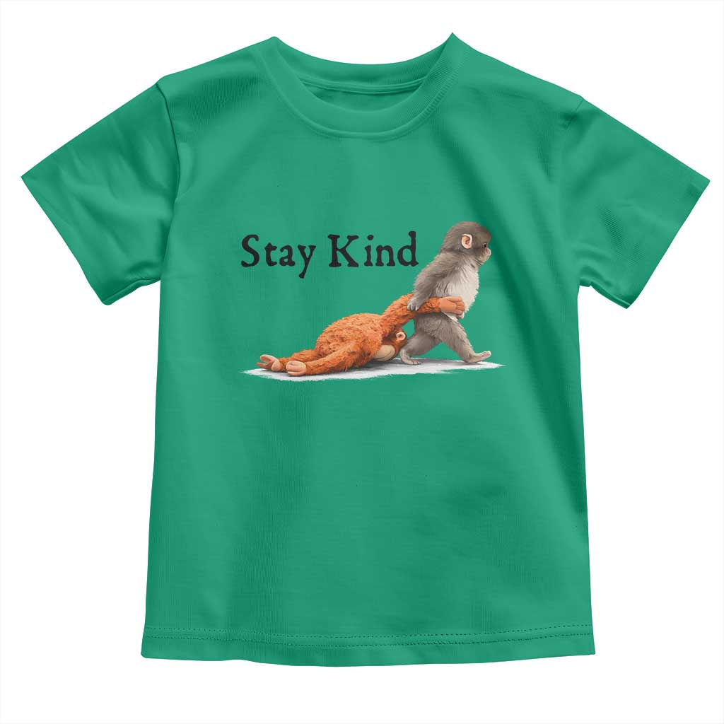 Punch The Monkey Meme Toddler T Shirt Stay Kind TS14 Irish Green Print Your Wear