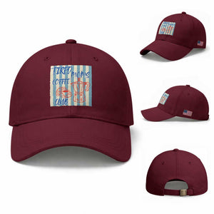 Tired Moms Coffee Club Baseball Cap Funny Mommy Mama Coffee Lover TS14 Baseball Cap Universal Fit Maroon Print Your Wear