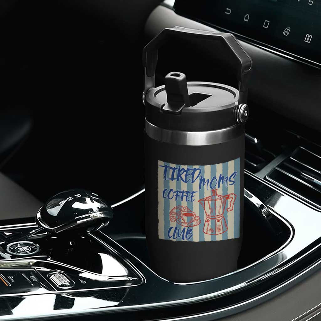 Tired Moms Coffee Club Flip Straw Tumbler Funny Mommy Mama Coffee Lover TS14 Print Your Wear