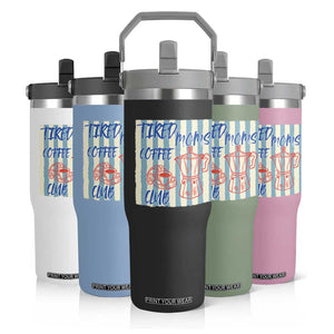 Tired Moms Coffee Club Flip Straw Tumbler Funny Mommy Mama Coffee Lover TS14 Print Your Wear