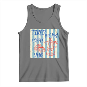 Tired Moms Coffee Club Tank Top Funny Mommy Mama Coffee Lover TS14 Black Heather Print Your Wear