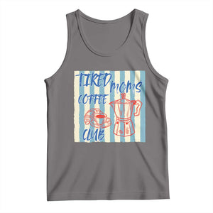 Tired Moms Coffee Club Tank Top Funny Mommy Mama Coffee Lover TS14 Deep Heather Print Your Wear