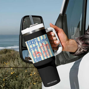 Tired Moms Coffee Club Tumbler With Handle Funny Mommy Mama Coffee Lover TS14 Print Your Wear