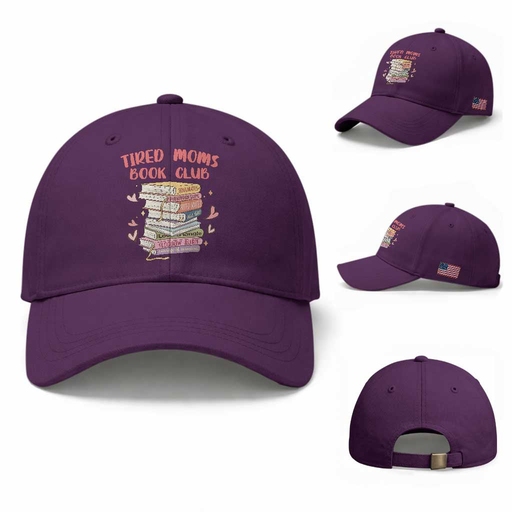 Tired Moms Book Club Baseball Cap Funny Bookish TS14 Baseball Cap Universal Fit Purple Print Your Wear