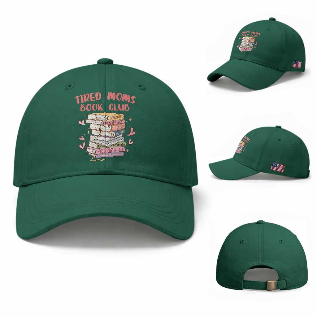 Tired Moms Book Club Baseball Cap Funny Bookish TS14 Baseball Cap Universal Fit Irish Green Print Your Wear