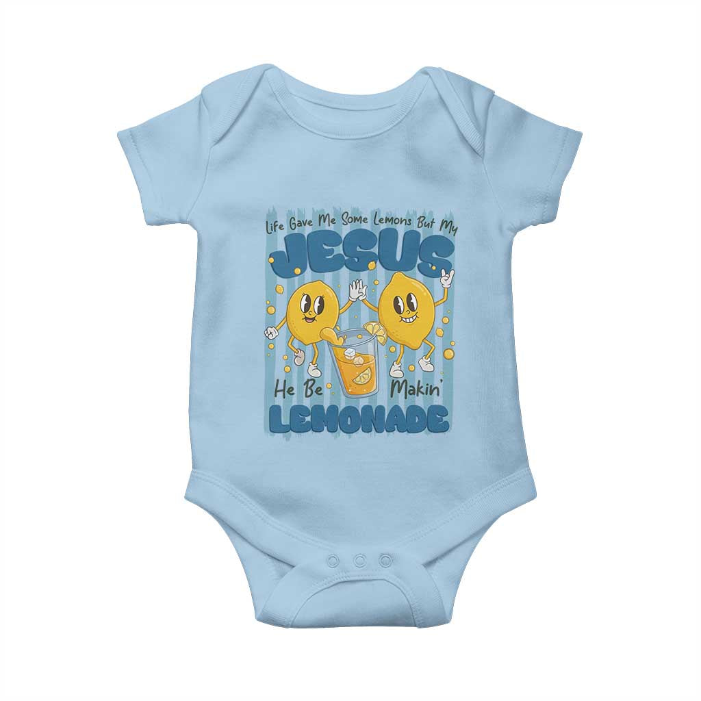 Jesus Lemonade Baby Onesie Life Gave Me Some Lemons TS14 Light Blue Print Your Wear