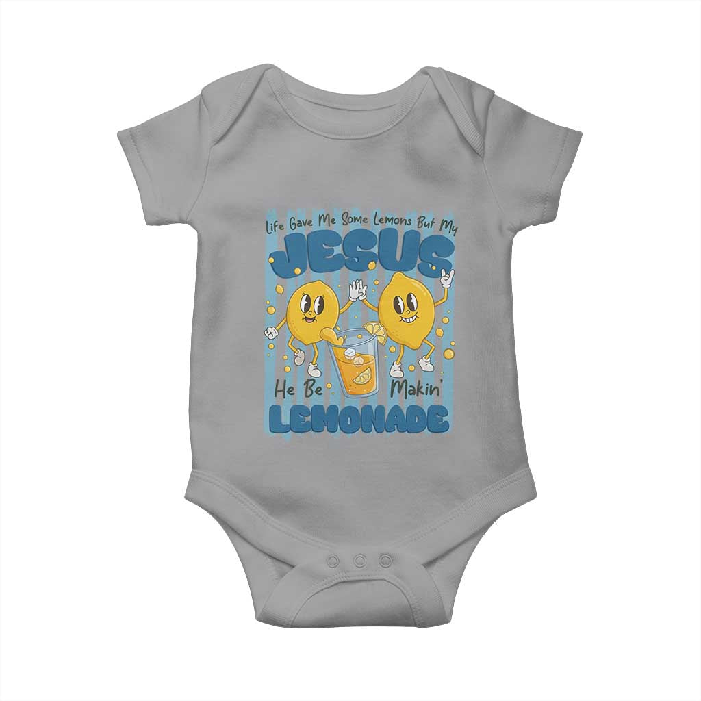 Jesus Lemonade Baby Onesie Life Gave Me Some Lemons TS14 Sport Gray Print Your Wear
