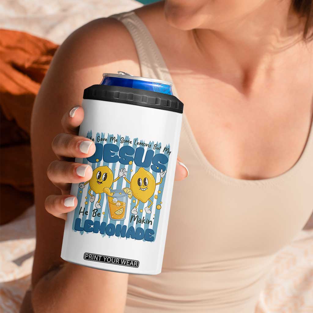Jesus Lemonade 4 in 1 Can Cooler Tumbler Life Gave Me Some Lemons TS14 Print Your Wear