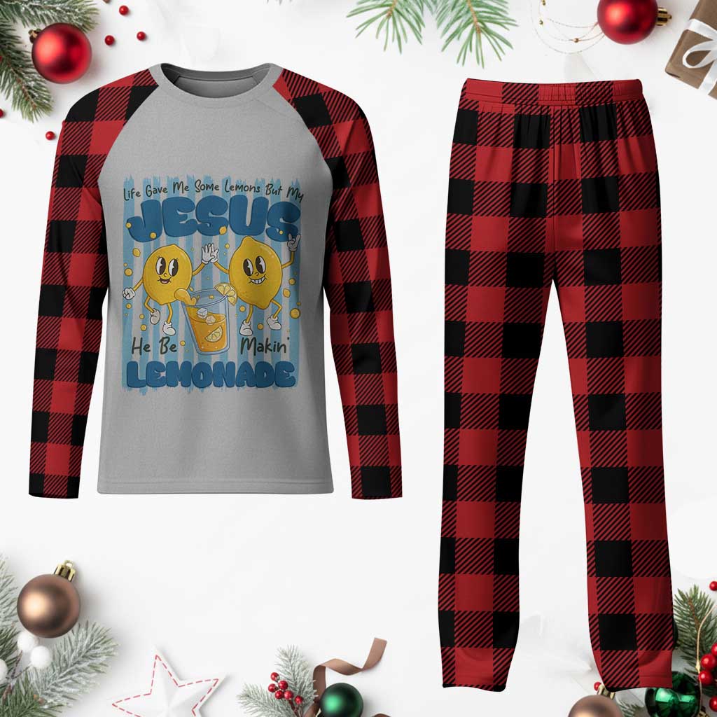 Jesus Lemonade Plaid Pajama Set Life Gave Me Some Lemons TS14 Buffalo Plaid Print Your Wear
