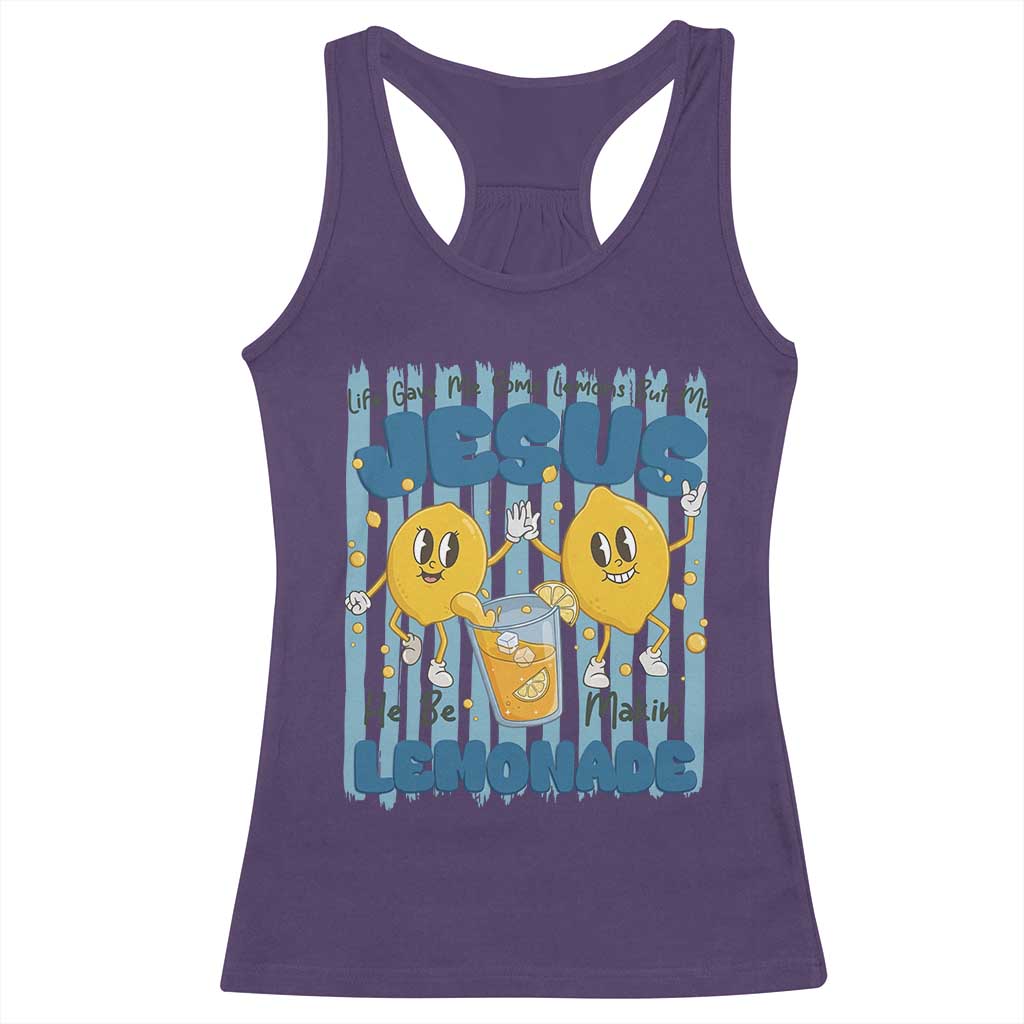 Jesus Lemonade Racerback Tank Top Life Gave Me Some Lemons TS14 Purple Print Your Wear