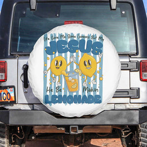 Jesus Lemonade Spare Tire Cover Life Gave Me Some Lemons TS14 No hole White Print Your Wear
