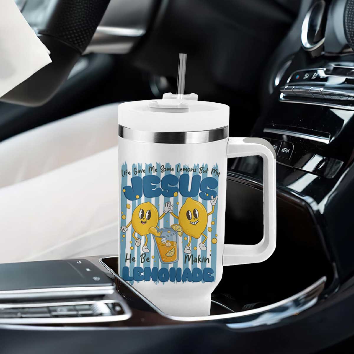 Jesus Lemonade Tumbler With Handle Life Gave Me Some Lemons TS14 Print Your Wear