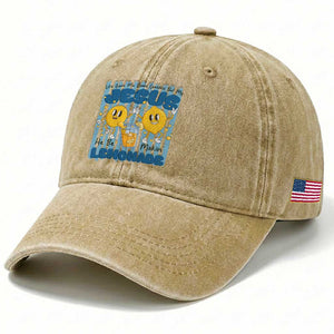 Jesus Lemonade Washed Cotton Baseball Cap Life Gave Me Some Lemons TS14 Print Your Wear