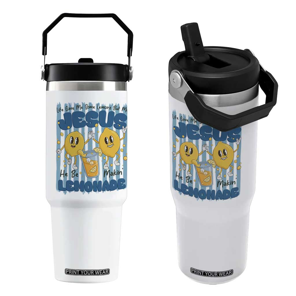 Jesus Lemonade Flip Straw Tumbler Life Gave Me Some Lemons TS14 One Size: 30 oz White Print Your Wear