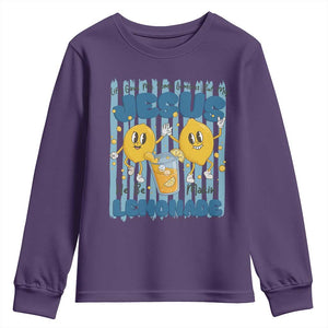 Jesus Lemonade Youth Sweatshirt Life Gave Me Some Lemons TS14 Purple Print Your Wear