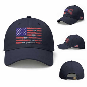 Cool Moms Don't Trust the Government Baseball Cap Patrioctic Mama Anti Government TS14 Baseball Cap Universal Fit Navy Print Your Wear