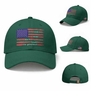 Cool Moms Don't Trust the Government Baseball Cap Patrioctic Mama Anti Government TS14 Baseball Cap Universal Fit Irish Green Print Your Wear
