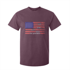 Cool Moms Don't Trust the Government T Shirt For Kid Patrioctic Mama Anti Government TS14 Maroon Print Your Wear