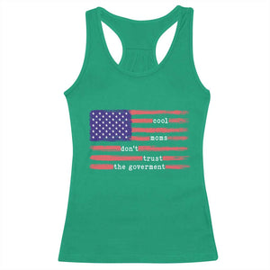 Cool Moms Don't Trust the Government Racerback Tank Top Patrioctic Mama Anti Government TS14 Irish Green Print Your Wear