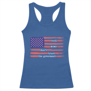 Cool Moms Don't Trust the Government Racerback Tank Top Patrioctic Mama Anti Government TS14 Royal Blue Print Your Wear