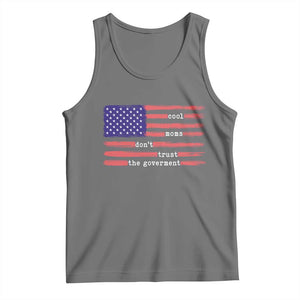 Cool Moms Don't Trust the Government Tank Top Patrioctic Mama Anti Government TS14 Black Heather Print Your Wear