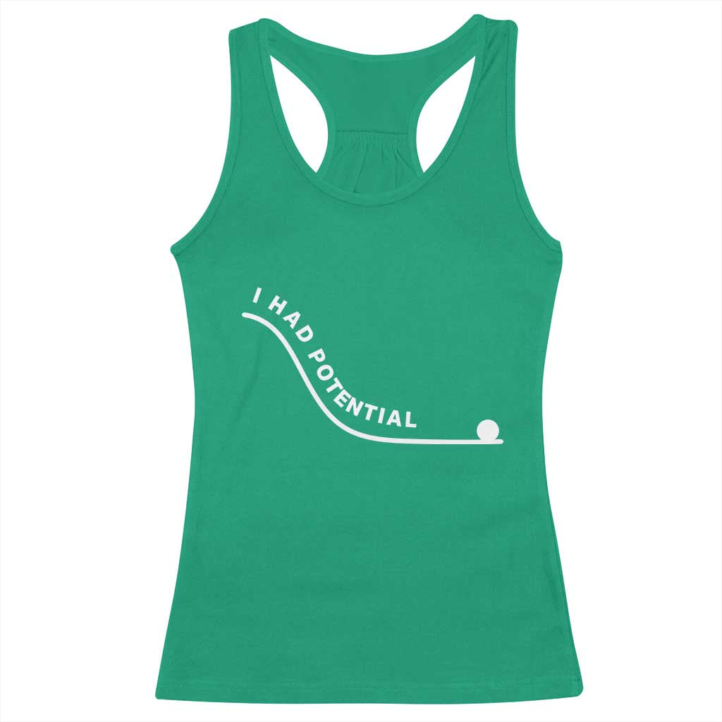 I Had Potential Racerback Tank Top Funny Sci-Fi Book Lover TS14 Irish Green Print Your Wear