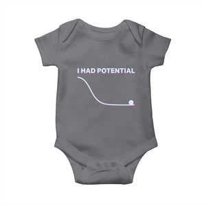 I Had Potential Baby Onesie Funny Physics Teacher Motivational Quote TS14 Charcoal Print Your Wear