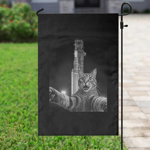 Funny Cat Selfie Lunar Mission 2026 Garden Flag TS14 Print Your Wear