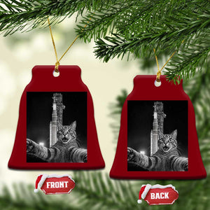 Funny Cat Selfie Lunar Mission 2026 Ceramic Ornament TS14 Print Your Wear