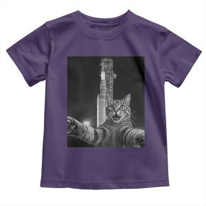 Funny Cat Selfie Lunar Mission 2026 Toddler T Shirt TS14 Purple Print Your Wear