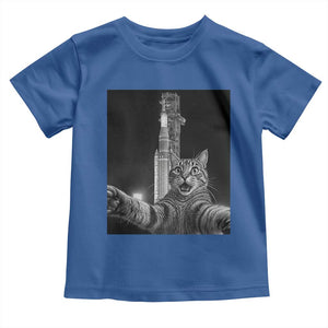 Funny Cat Selfie Lunar Mission 2026 Toddler T Shirt TS14 Royal Blue Print Your Wear