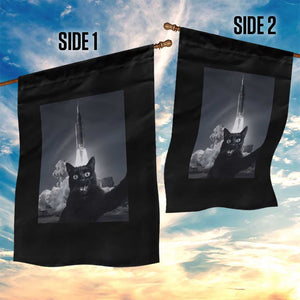 Funny Black Cat Selfie Garden Flag Back To The Moon Mission 2026 TS14 Print Your Wear