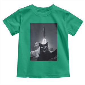 Funny Black Cat Selfie Toddler T Shirt Back To The Moon Mission 2026 TS14 Irish Green Print Your Wear