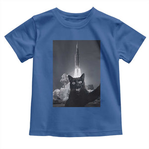 Funny Black Cat Selfie Toddler T Shirt Back To The Moon Mission 2026 TS14 Royal Blue Print Your Wear