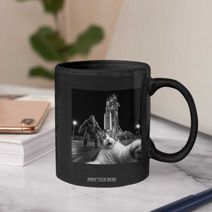 Funny Cat Selfie with Bigfoot Coffee Mug Back To The Moon Mission 2026 TS14 Print Your Wear