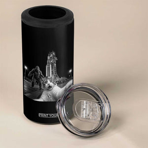 Funny Cat Selfie with Bigfoot 4 in 1 Can Cooler Tumbler Back To The Moon Mission 2026 TS14 Print Your Wear