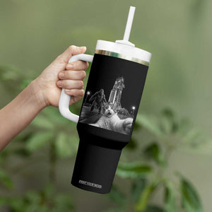 Funny Cat Selfie with Bigfoot Tumbler With Handle Back To The Moon Mission 2026 TS14 Print Your Wear