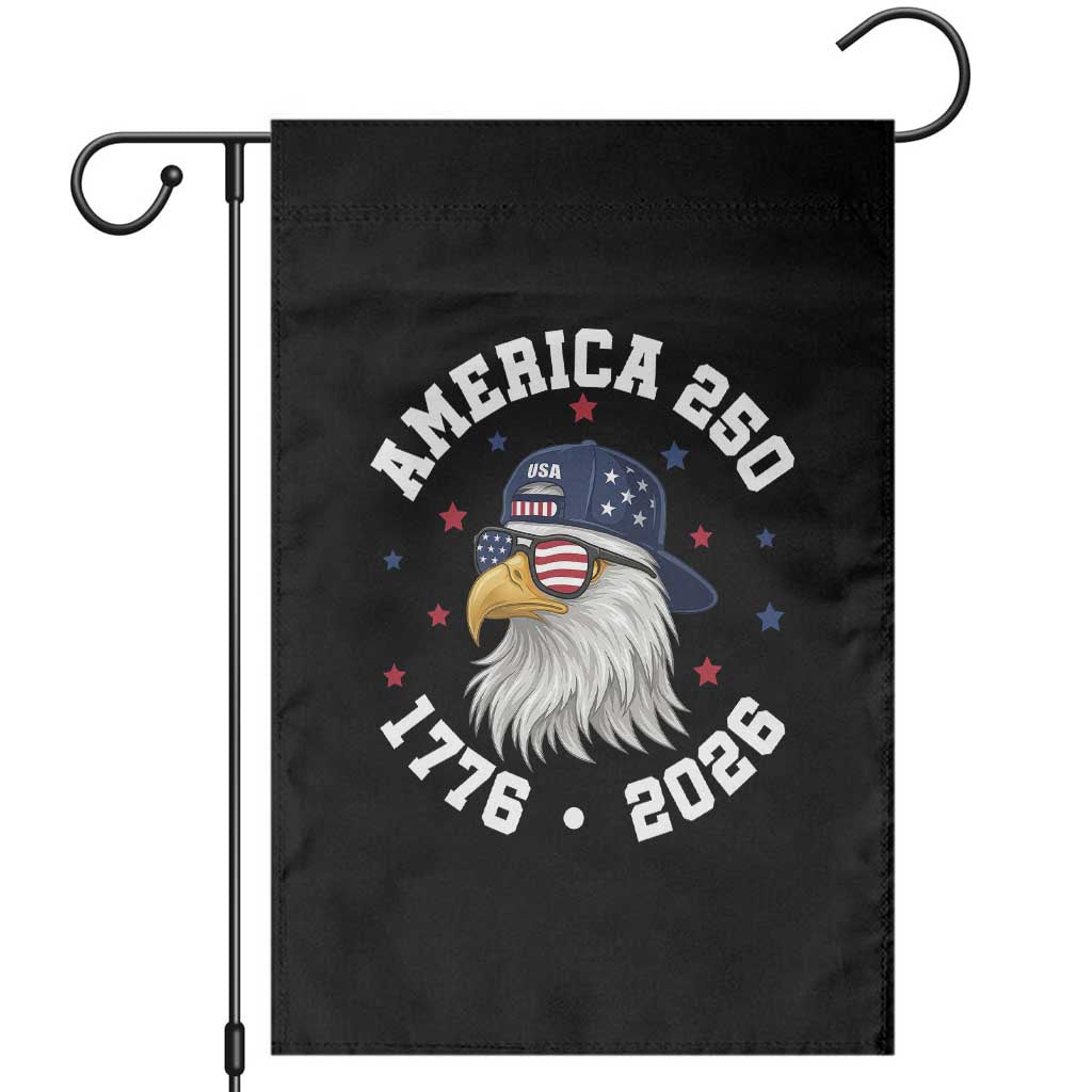 250 Years American Anniversary Garden Flag Patriotic Bald Eagle Fourth of July TS14 Black Print Your Wear