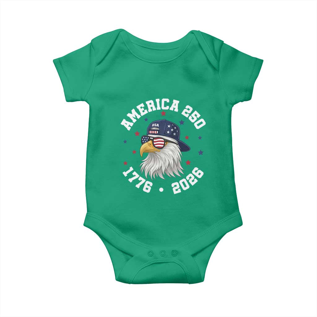 250 Years American Anniversary Baby Onesie Patriotic Bald Eagle Fourth of July TS14 Irish Green Print Your Wear
