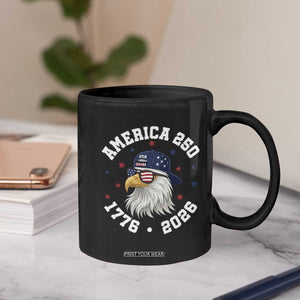 250 Years American Anniversary Coffee Mug Patriotic Bald Eagle Fourth of July TS14 Print Your Wear