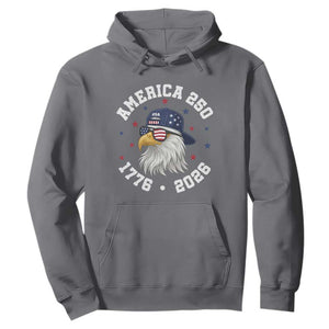 250 Years American Anniversary Hoodie Patriotic Bald Eagle Fourth of July TS14 Charcoal Print Your Wear