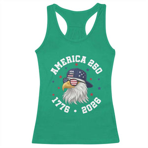 250 Years American Anniversary Racerback Tank Top Patriotic Bald Eagle Fourth of July TS14 Irish Green Print Your Wear