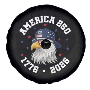 250 Years American Anniversary Spare Tire Cover Patriotic Bald Eagle Fourth of July TS14 Print Your Wear