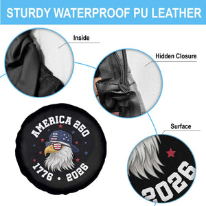 250 Years American Anniversary Spare Tire Cover Patriotic Bald Eagle Fourth of July TS14 Print Your Wear